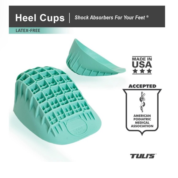 Tuli's Heavy Duty Heel Cups Cushion Insert for Shock Absorption PlantarFasciitis - Picture 11 of 13